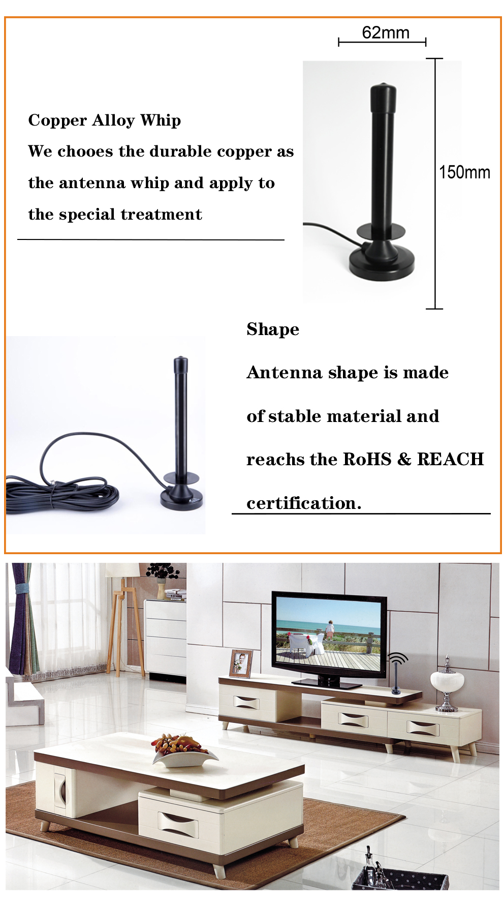 The Newest Design 360 Omni-Diretional High Gain Outdoor Digital TV / HDTV Antenna