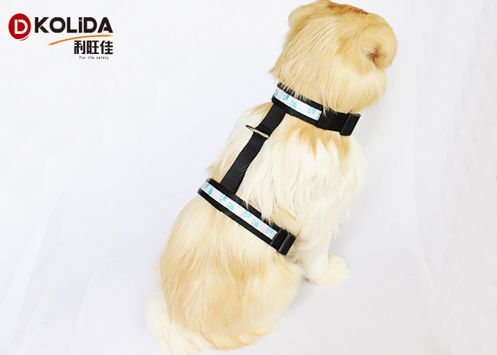 Mesh Reflective Paw USB Rechargeable LED Dog Harness Light Up Pet Harness