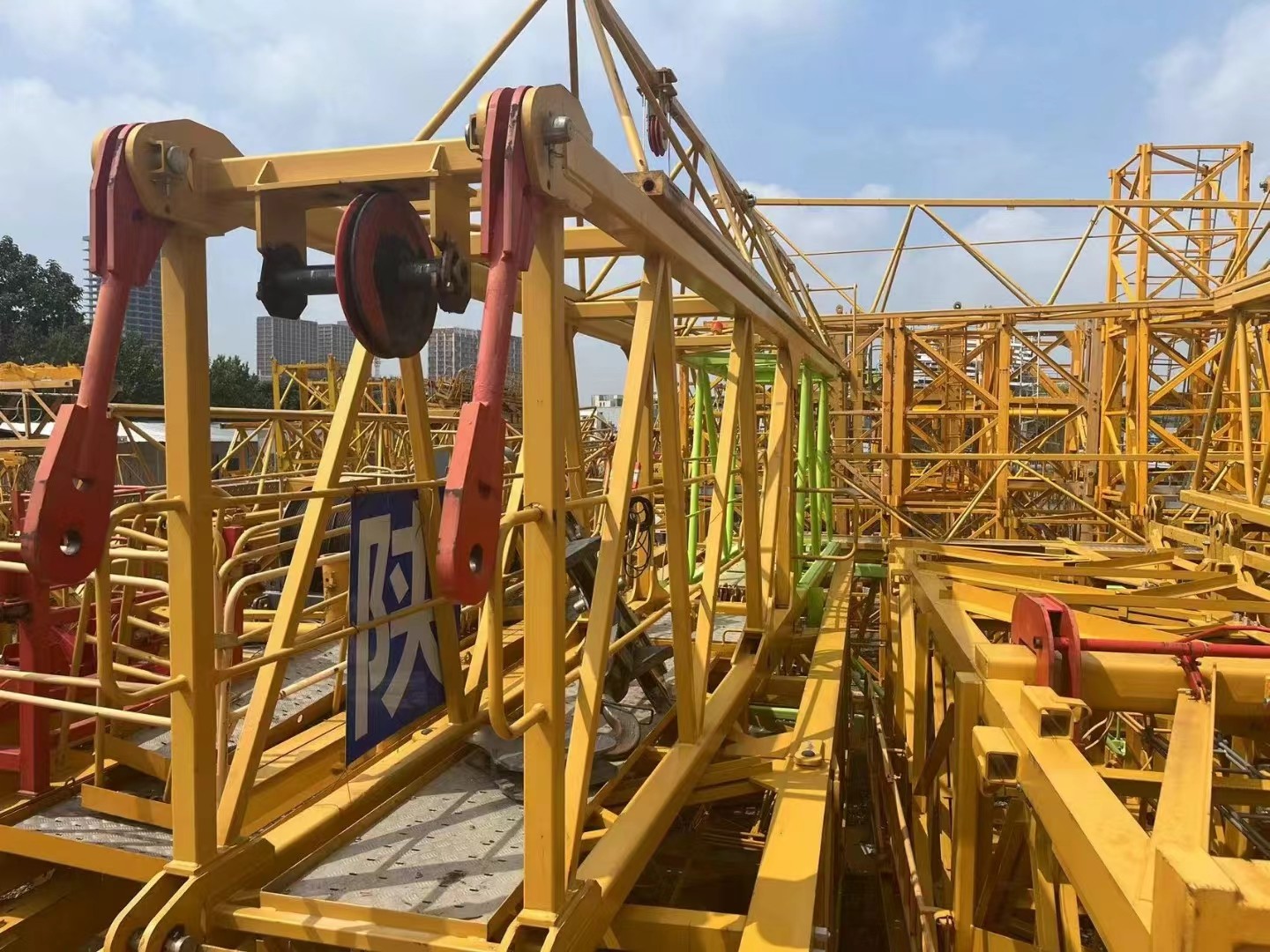 Yellow XCMG 6515-10 Used Tower Crane Spare Parts Provided for All Your Construction Needs