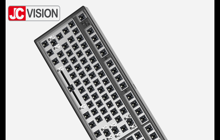 JCVISION Type C Mechanical FL Esports Keyboard 87keys Custom RGB Switch LEDs
