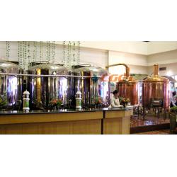 China Restaurant Copper Brewing Equipment Steam Heating 1000L 2 Or 3 Vessels for sale