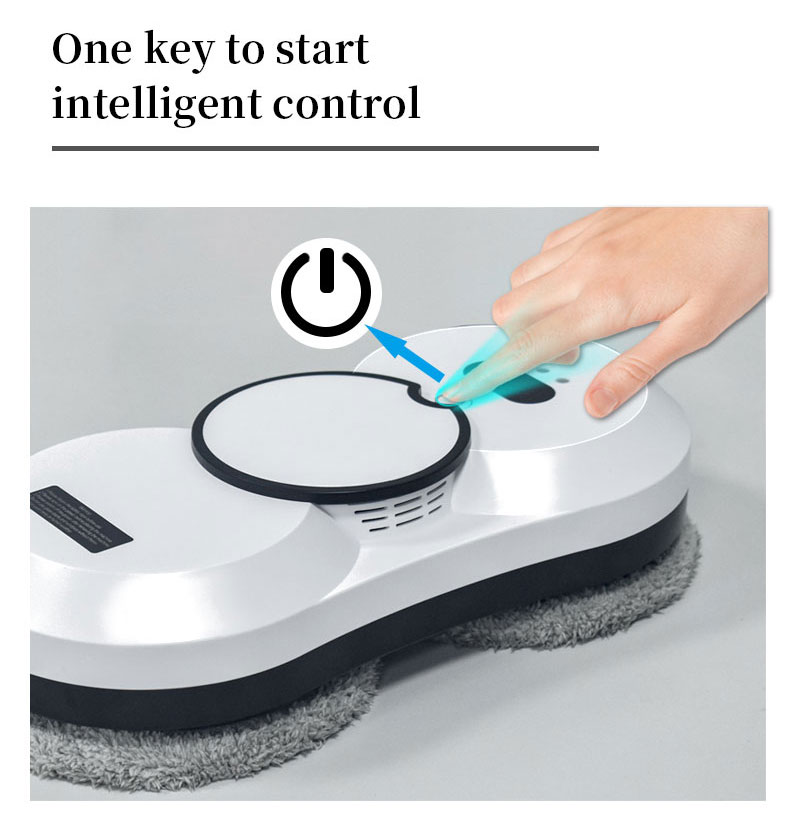 Ultra Thin Edge Detection Glass Cleaning Robot 80W 240v Water Jet Vacuum Cleaner
