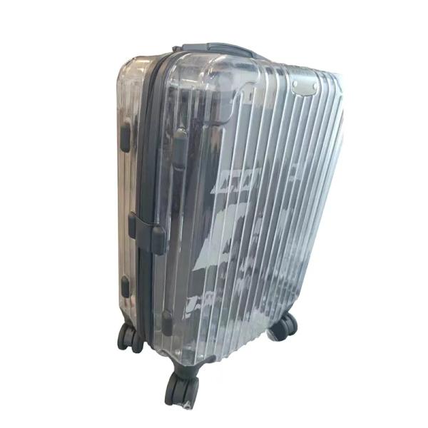 Dry and Wet Separation Transparent Luxury PC Waterproof Hard Shell Carry-on Suitcase with TSA Lock Clear Valise Cabin Travel Luggage