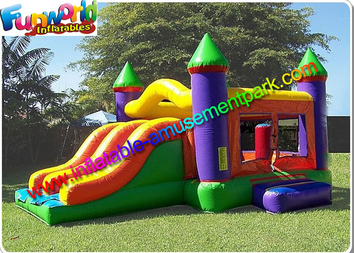 Outdoor Moonwalk Bouncer Slide Strong PVC Tarpaulin Combo For Kids