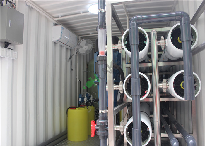 FRP Containerized Water Treatment Plant , Mobile Containerized Desalination Plants
