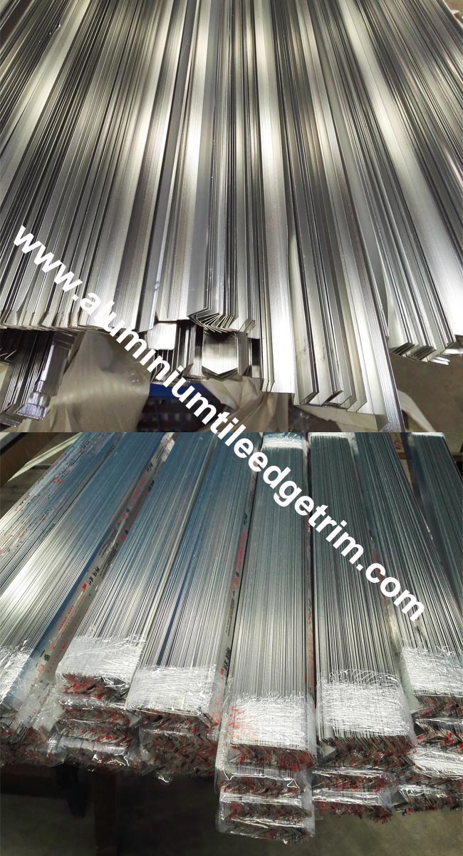 anodized silver aluminium angle extrusion profile