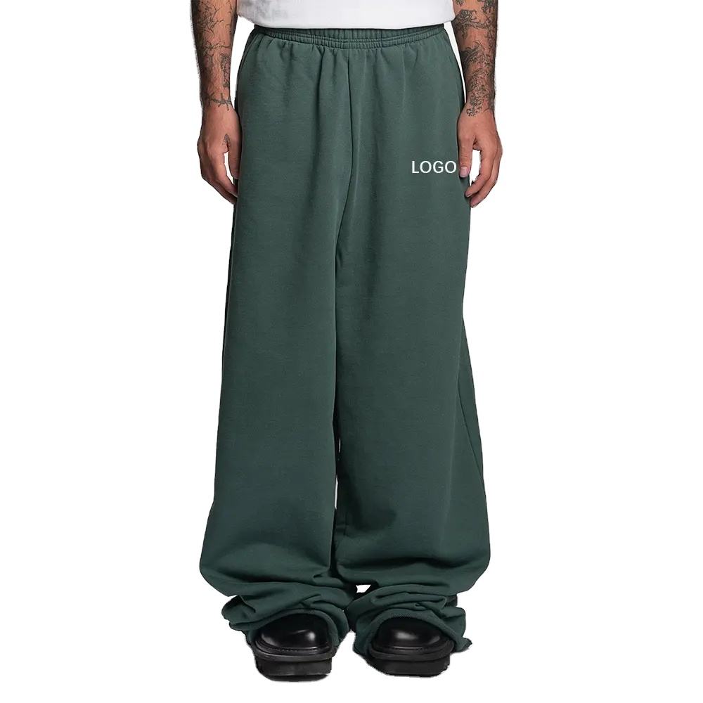 Customized Labels Custom Printed Mens Heavyweight French Terry Cotton Streetwear Pants