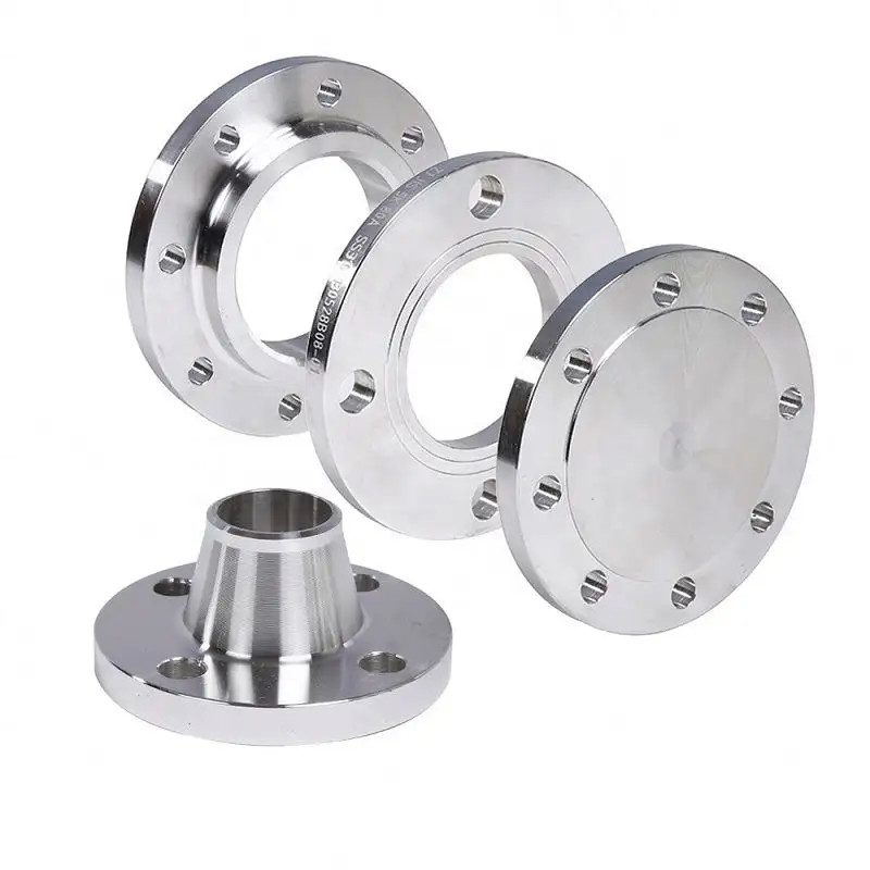 High Quality DN50 A105 Carbon Steel Plate Flange Welding Neck Slip On Perforated Plate Flange WN Flange Raised Face Pipe
