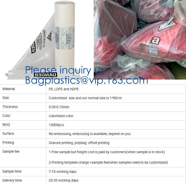Heavy Duty Construction Plastic Asbestos Bag Waste Bag,Heavy Duty Disposal Polythene bags For Asbestos Removal BAGEASE