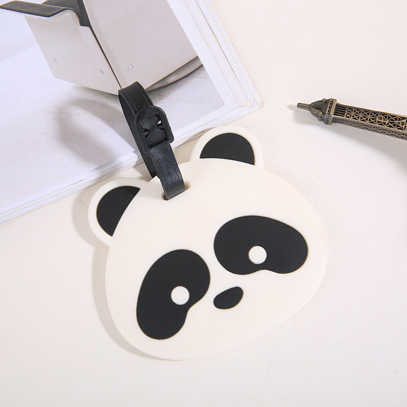 2-Pack Cute Silicone Luggage Tag With Name ID Card for Suitcases Non-Toxic Customized Welcome