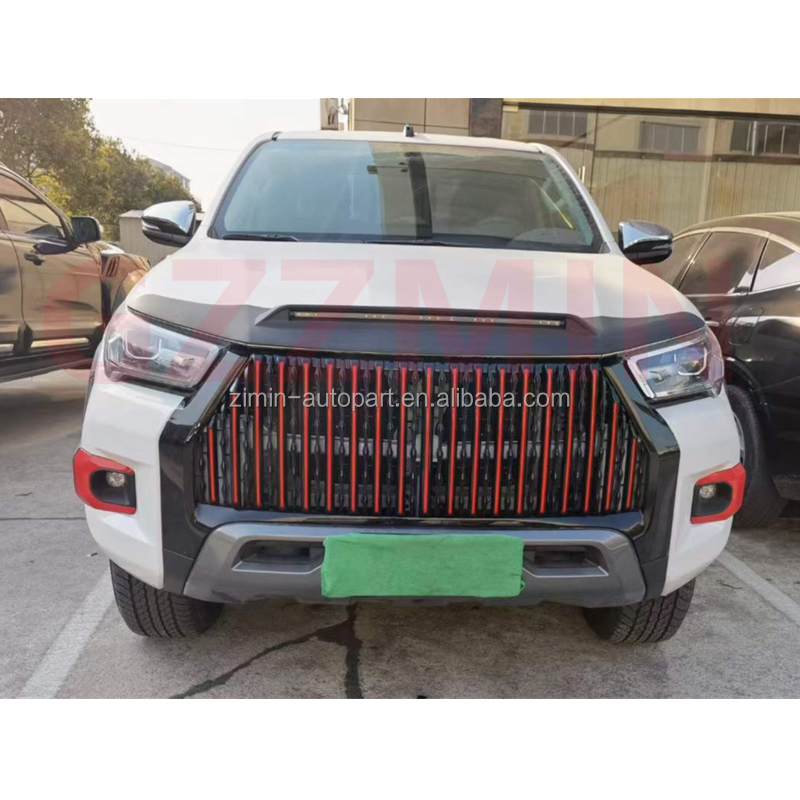 Car Grille ABS Front Bumper Grille For Toyota Hilux Rocco 2021