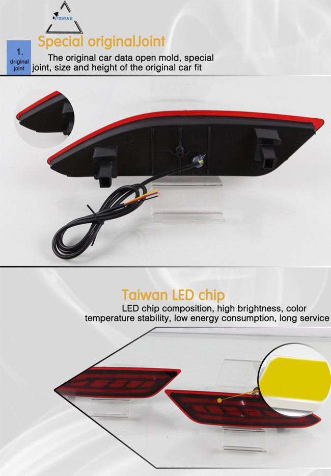 LED Rear Bumper Brake Light Turn Signal Lamp Warming Honda Hr-V Vezel