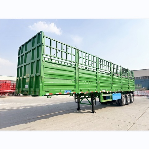 CIMC Factory Direct 40 -100 ton second hand factory sale Multi-Purpose semi trailer fence sidewall Cargo Bulk Trailer