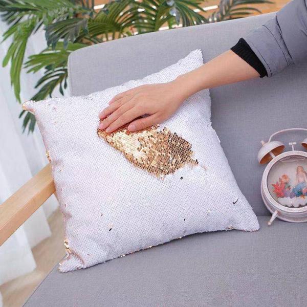 Latest Pillow Cushion Textile Fabric Pillow Cases Facebook Reversible Sequin Throw Pillows for Sublimation