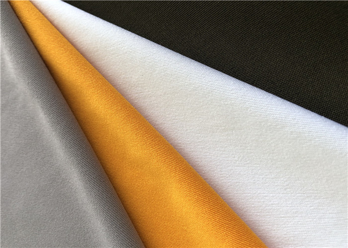 Lycra Polyester Spandex Interlock Fabric Weft Knitted 4 Way 240 GSM