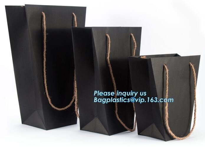 OEM Logo Printed Paper Packaging Bag Custom Good Quality Flower Carrier Bag,Art Paper Flower Carrier Bag Shopping Bags W