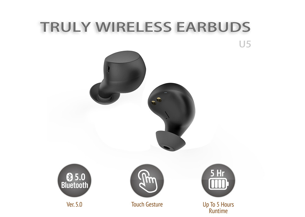 BT 5.0 True Wireless Stereo Earphones Deep Bass With Automatically Pairing
