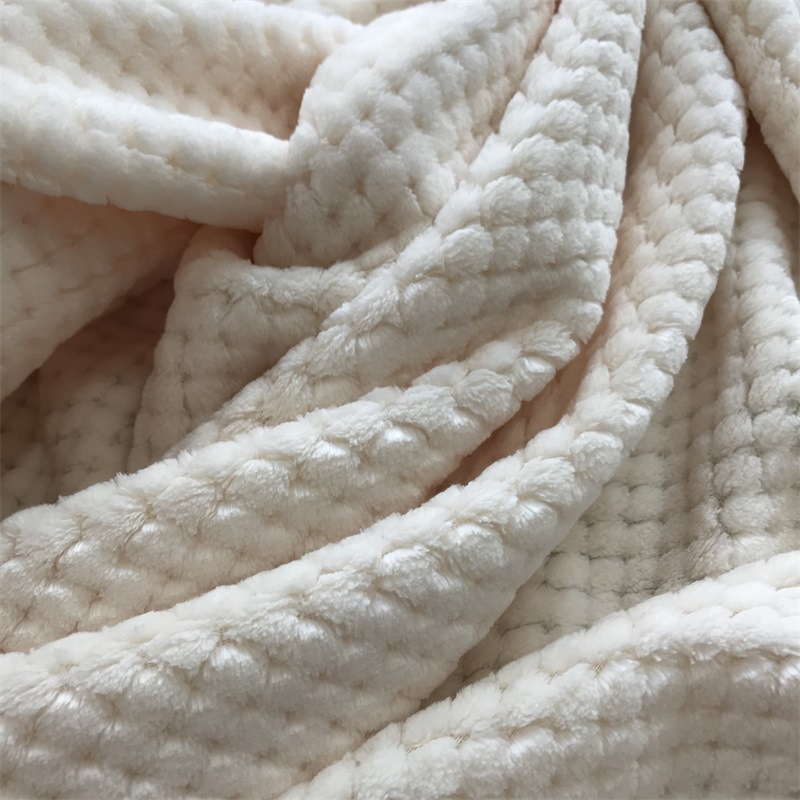 All-Season Custom Solid Square Flannel Blanket 300GSM Coral Fleece Sofa Throw Blanket