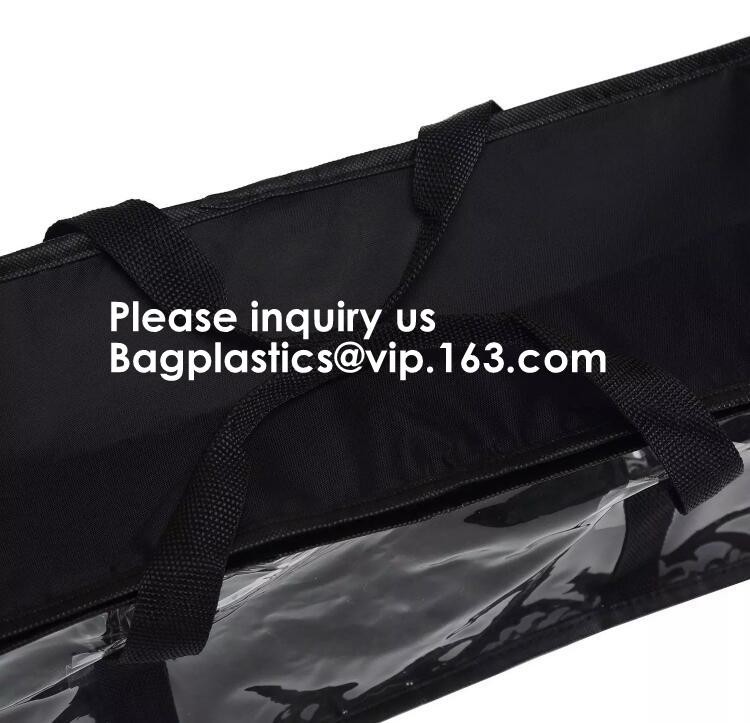 Clear Duffel Gym Bag Transparent PVC Carry Bag With Shoulder Strap,Cosmetic Carry Bag Magnet Pockets Detachable Shoulder