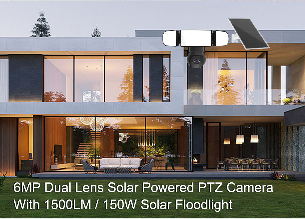 4G IP65 Solar Security Camera with Built In 90db Siren Alarm 8W Monocrystalline Panel