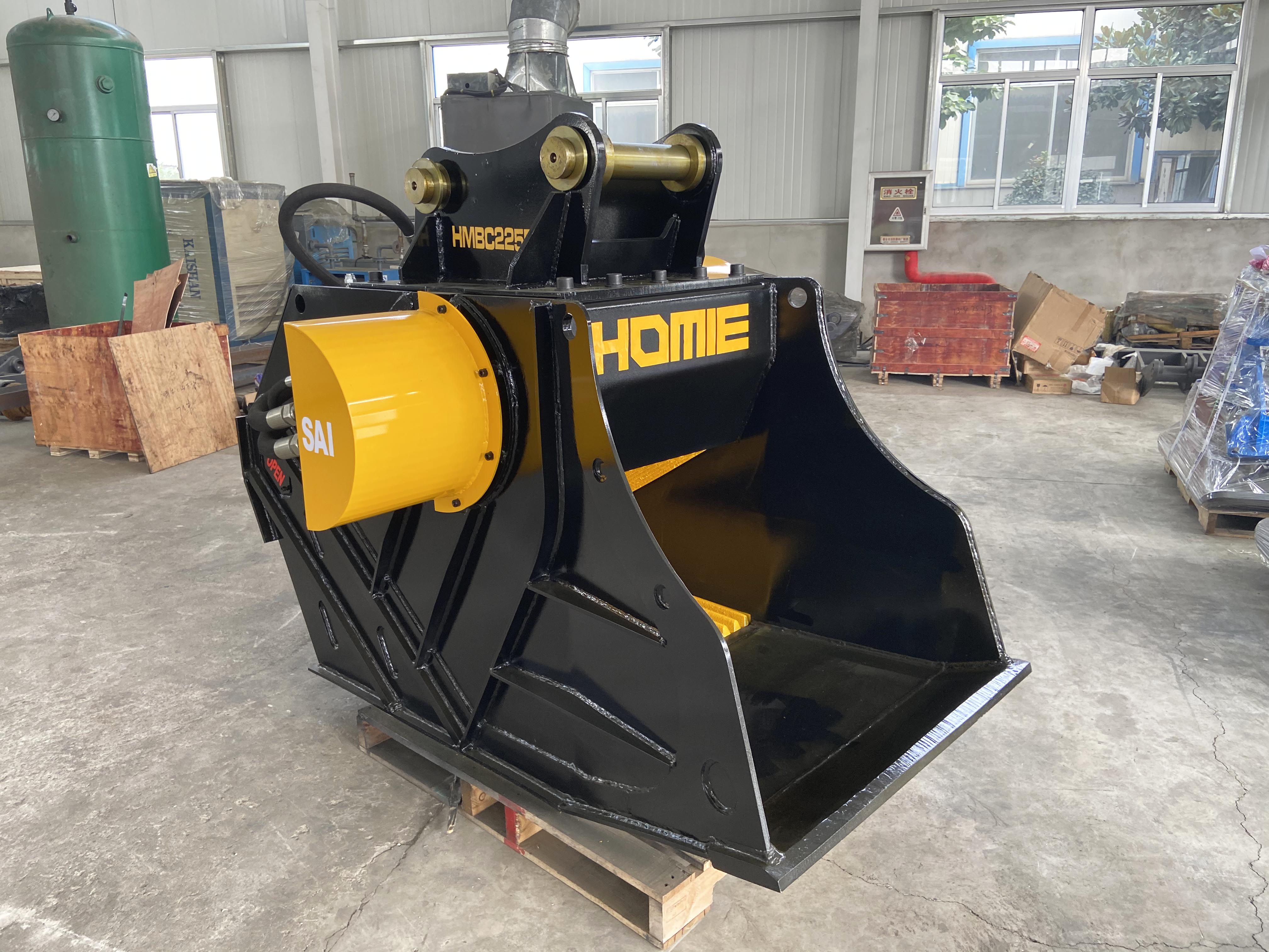 20T Excavator Rock Crusher Bucket Heavy Duty Construction Machine Attachment