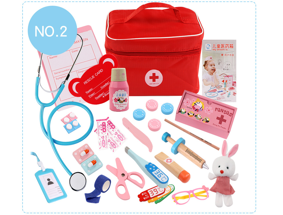 Doctor 17cm Wooden Miniature Kitchen Set Pretend Play