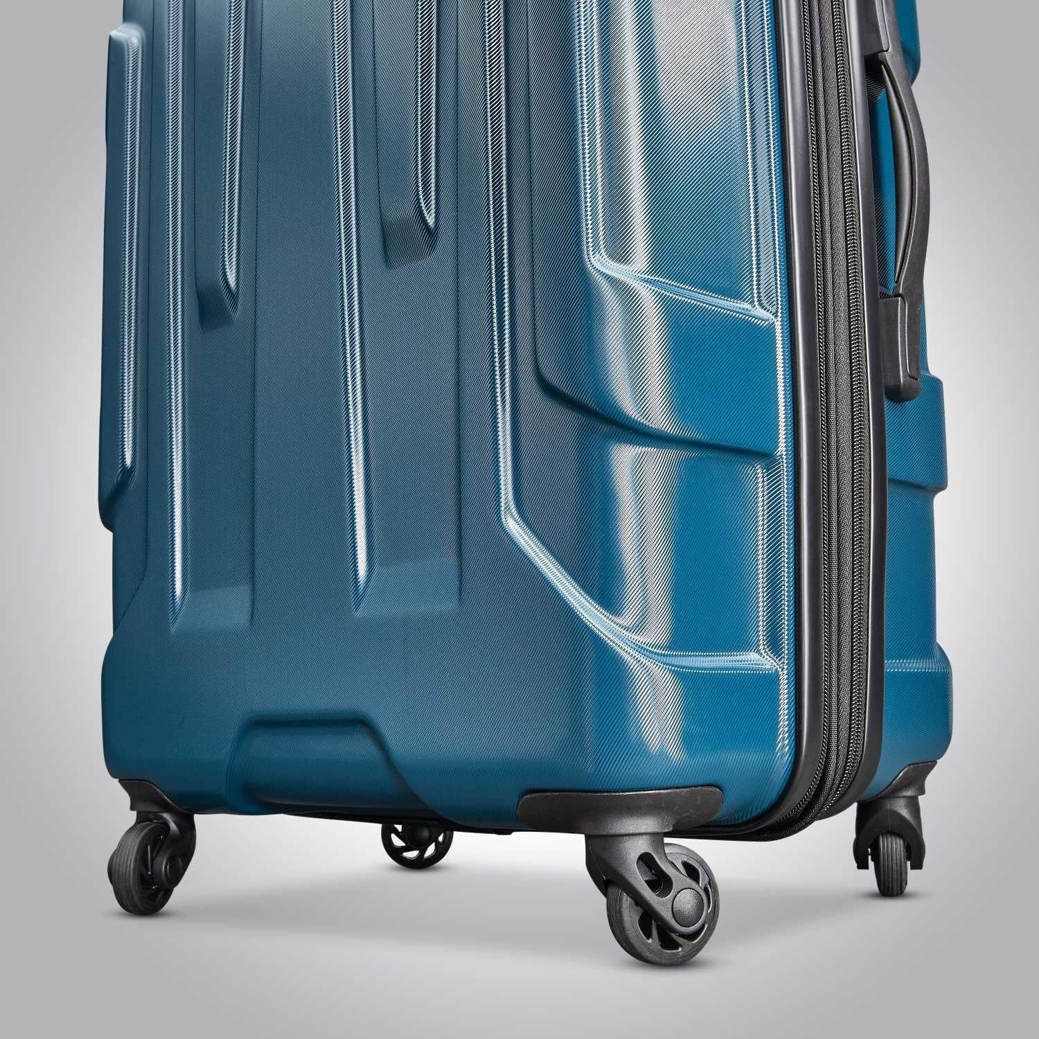 Centric Hardside Expandable Luggage with Spinner Wheels, Teal, Checked-Medium 24-Inch