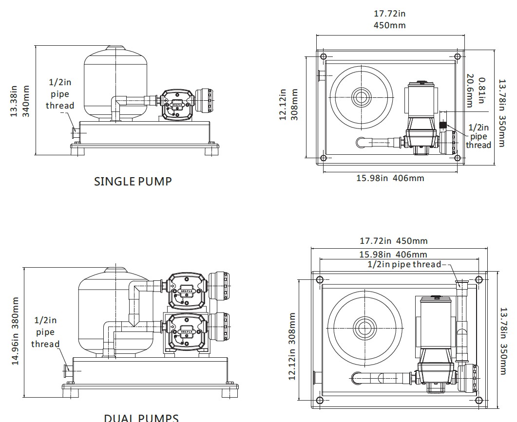 FLOWMASTER Water Booster System - Low Volume