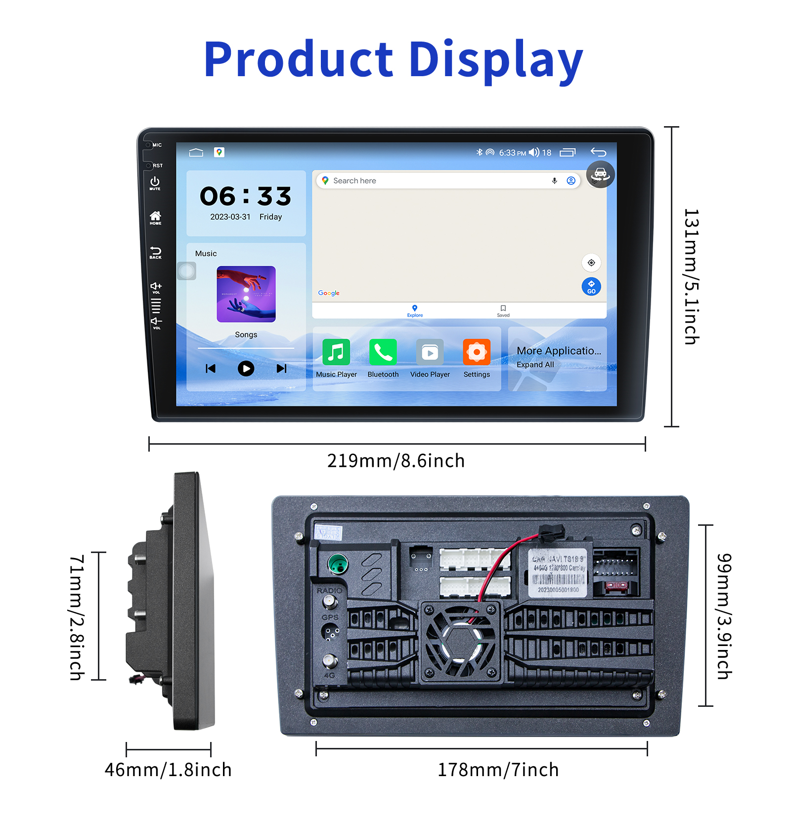 9 inch Android Carplay Multimedia Stereo For NISSAN Patrol GPS Navigation Support DVR