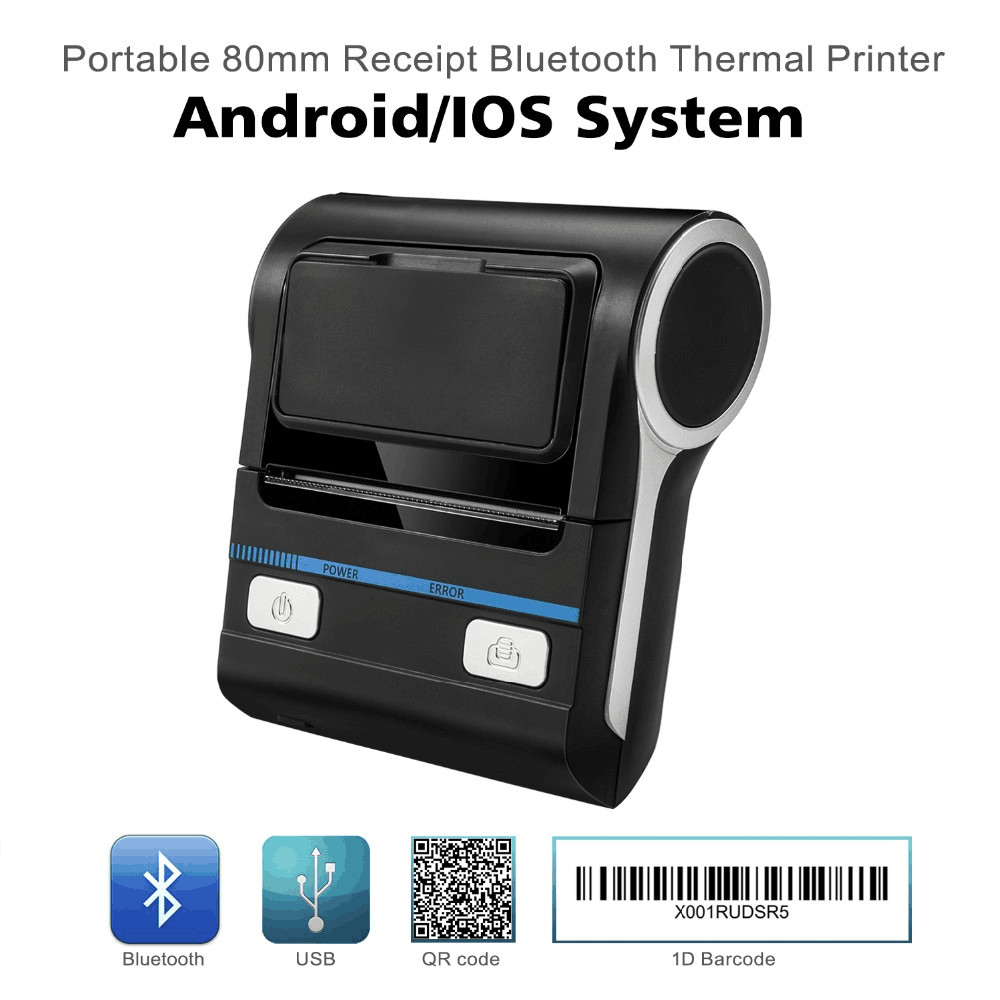 Supermarket Receipt High Speed Line Printer 80mm Bluetooth Thermal Printer With Auto Cutter