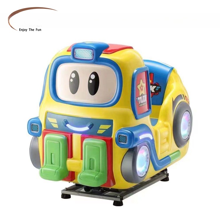 Dreamland High-end MP5 kiddie ride HD screen kids train kiddie rides on car coin operated rocking games machine for children