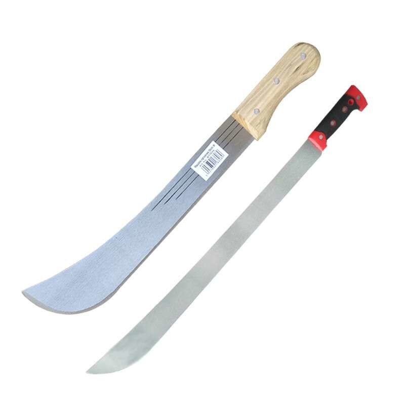 HRC 50 Antislip Wood Handle Spring Steel Machetes Hardened For Tactical Training