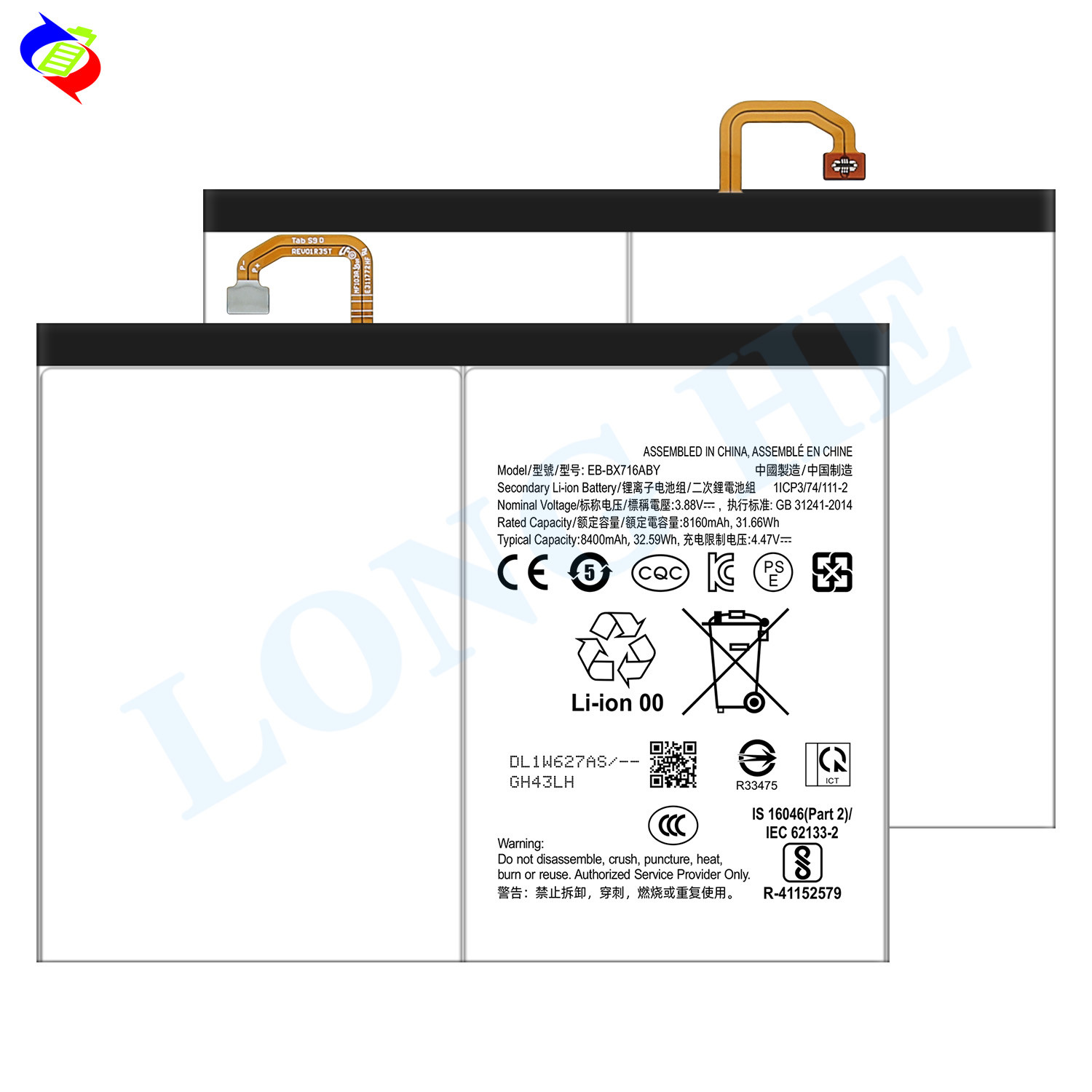 EB-BX716ABY Tablet Battery for Tab s9 11 2023 X710 Original Replacement Battery