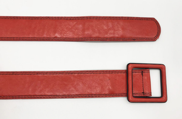1 7/8" Wide Women's Fashion Leather Belts High Waist Rectangular Stitch - Edged