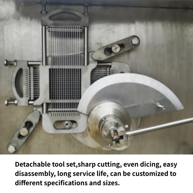 304 Stainless Steel Meat Dicing Machine Cube Cutter For 400-500kg/Batch Capacity