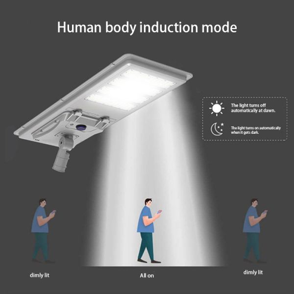 IP65 80W Solar Street Light Integrated With Motion Sensor Waterproof Sidewalk Light