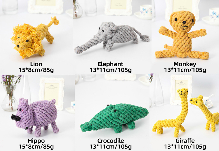 Dog Small Animals Pet Supplies Bulk Eco Friendly Interactive Custom Cotton Rope Dog Toys