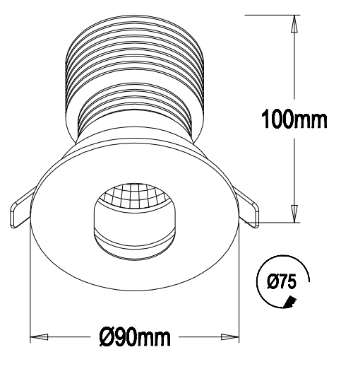 10W 420Lm ultra slim Citizen chip warm white cut out 75mm of Led spotlight with UL price