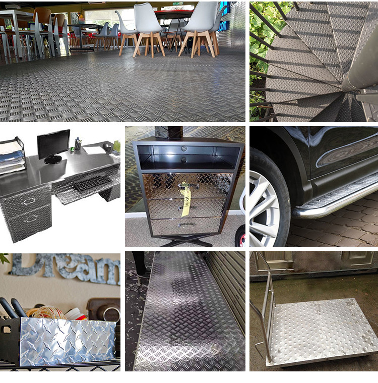 Customized Irregular Pattern 304 Stainless Steel Checkered Plate Interior Decor