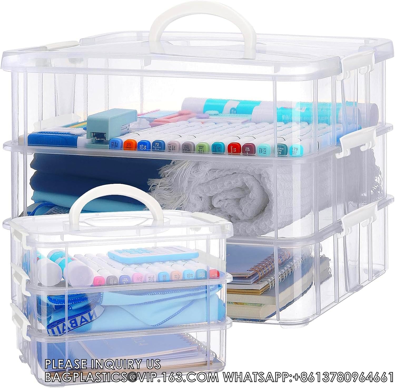 Craft Organizer Storage Box For Organizing Craft, Stationery, Sewing, Art Craft, Jewelry And Beauty Supplies