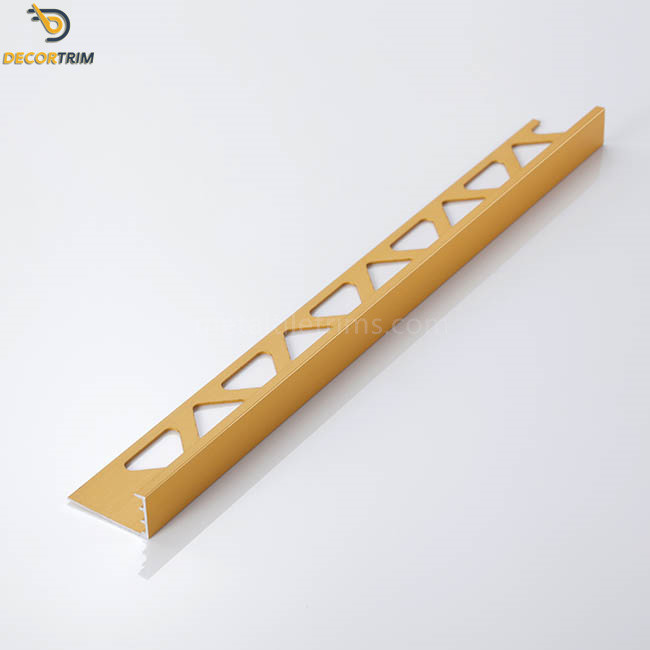 2.5m Aluminium Edging Profile , L Shaped Metal Trim Anodizing Matt Gold