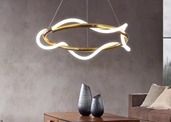 Manufacturer modern interior design pendant lighting rope gold metal hanging
