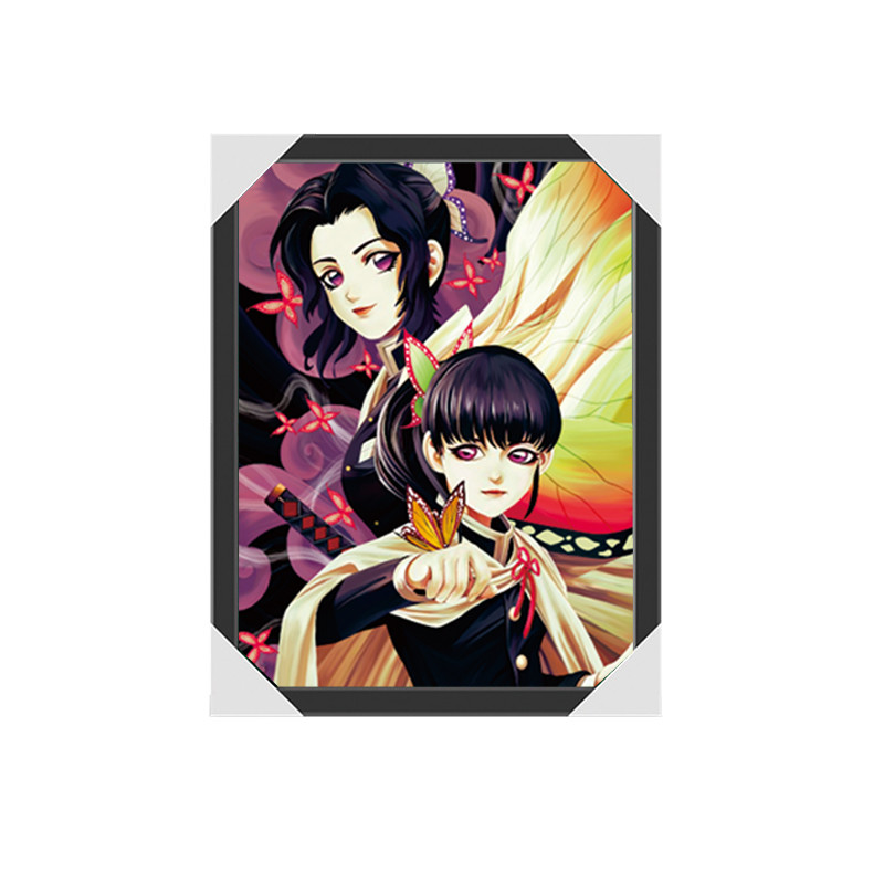 Demon Slayer Anime Poster With 3D Flip Effect Anime Lenticular 3D Poster