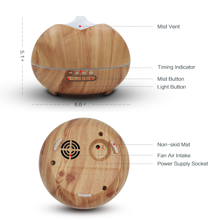 Multifunction Light Wood Grain Eessential Oil Diffuser