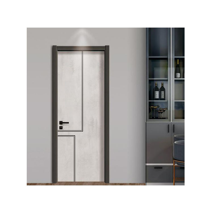 Bedroom French Interior Solid WPC PVC Wood Door