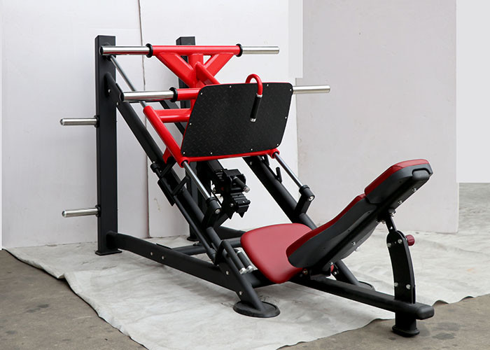 Red Full Fitness Seated Leg Press Machine For Muscle Exercise