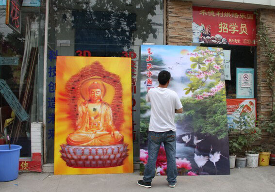 PLASTIC LENTICULAR 3D motions effect flip photo decoration lenticular photo with 3d pet lenticular
