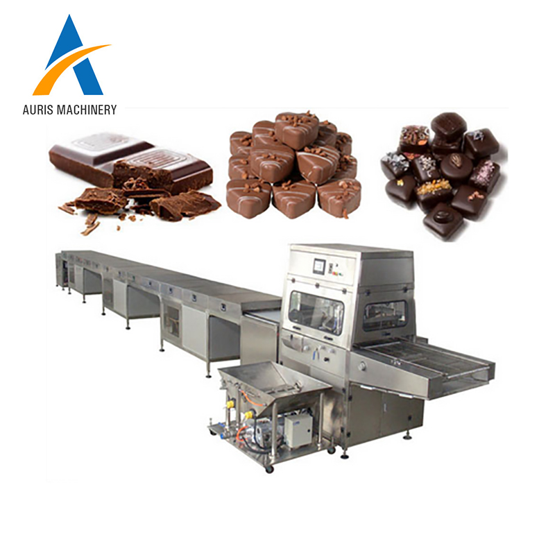 Multi Functional Cake Chocolate Enrober Machine Glazing Chocolate Dipping Machine