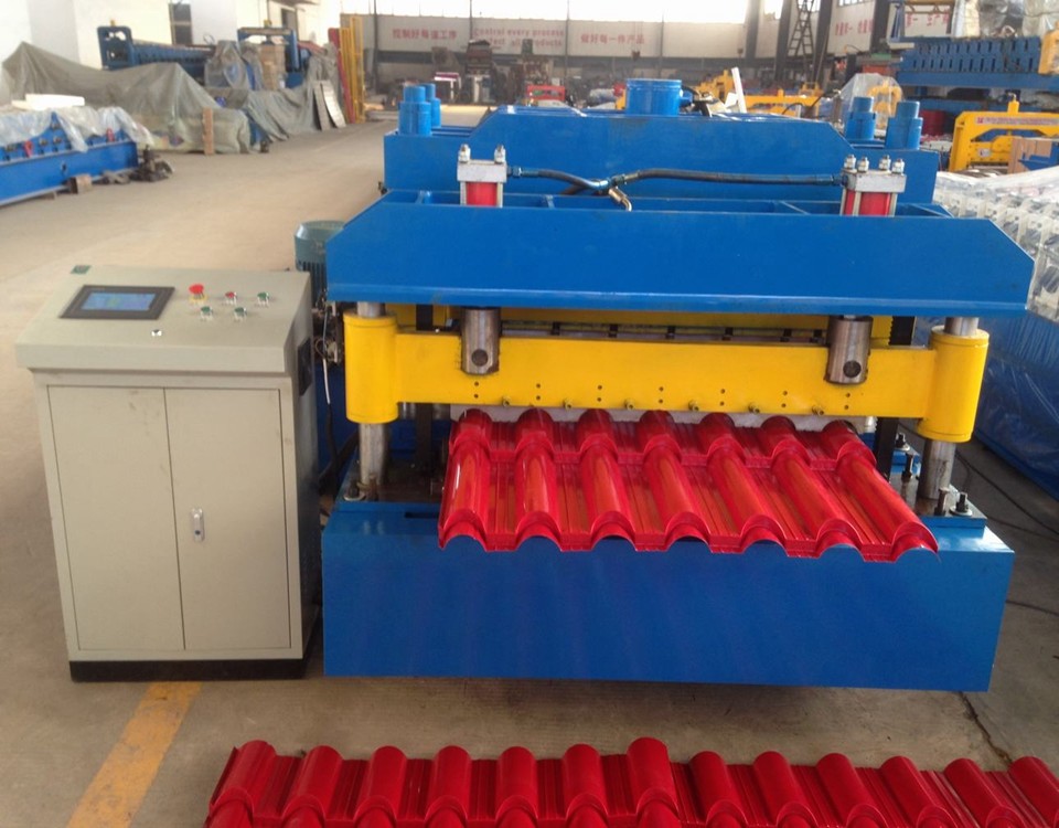 Produce roof tile forming machine/Glazed tile making machine/Steel sheet roll former
