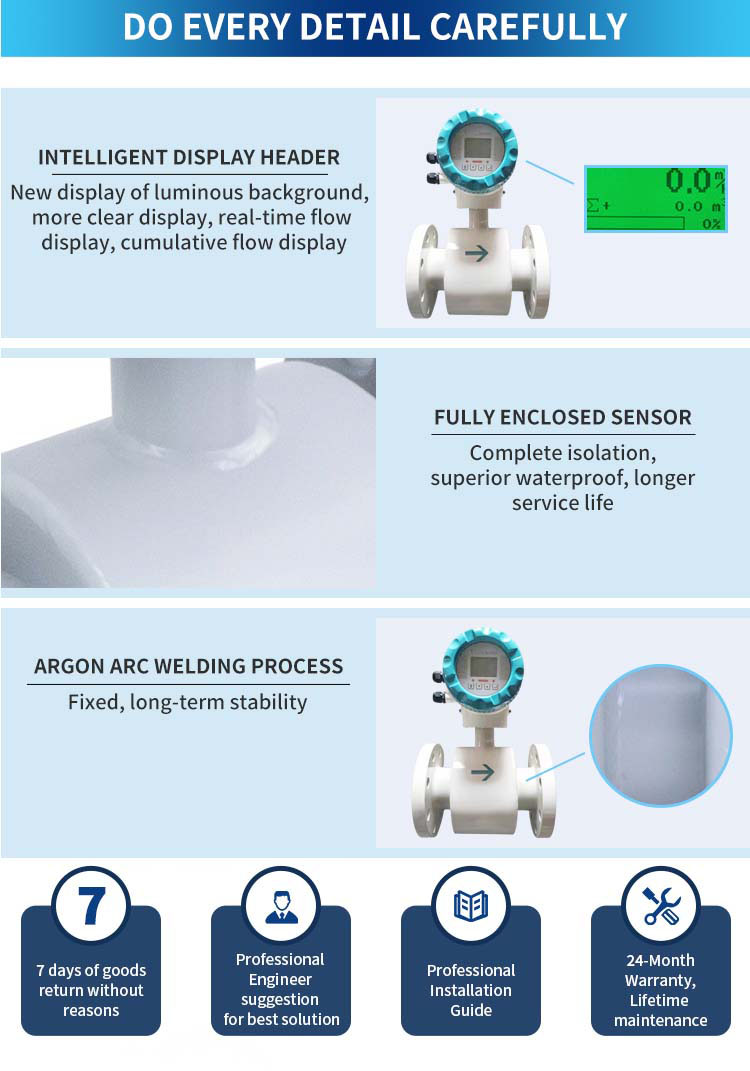 Atech OEM High Stable Digital Display Mechanical Water Flow Meter Electromagnetic Flow Meter
